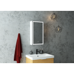 Зеркало-шкаф Континент ALLURE 35х65 LED белый правый МВК056