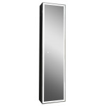 Зеркало-шкаф Континент MIRROR BOX 40х160 LED черный МВК050