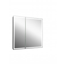 Зеркало-шкаф Континент MIRROR BOX 80х80 LED черный МВК052