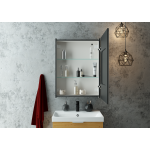 Зеркало-шкаф Континент MIRROR BOX 60х80 LED черный МВК053
