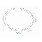 Зеркало Континент Credo LED 900х700 с подсветкой