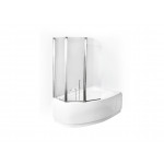 Шторка для ванны Besco Ambition premium 3S складная прозрачное стекло