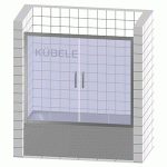 Шторка для ванны Kubele DE019P4 раздвижная 150х150 прозрачное стекло профиль черный матовый 0012839 Шторка для ванны Kubele DE019P4 раздвижная 150х150 прозрачное стекло профиль черный матовый 0012839
