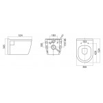 Унитаз подвесной BelBagno LOTO безободковый BB070CHR