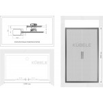 Душевая дверь в нишу Kubele DE019D4-CLN-MT 165 см, профиль матовый хром