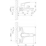 Смеситель Lemark Linara LM0414C для ванны с душем