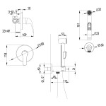 Смеситель Lemark Plus Advance LM1219C встраиваемый с гигиеническим душем