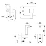 Смеситель Lemark Unit LM4519C встраиваемый с гигиеническим душем