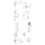 Душевая система Lemark Unit LM4522C встраиваемая для ванны и душа