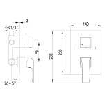 Смеситель Lemark Unit LM4527C встраиваемый для ванны и душа