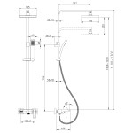 Душевая система Lemark Contest LM5862CW для ванны и душа