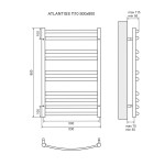 Полотенцесушитель Lemark Atlantiss П10 500x800 LM32810R