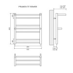 Полотенцесушитель Lemark Pramen П7 500x600 LM33607