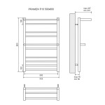 Полотенцесушитель Lemark Pramen П10 500x800 LM33810