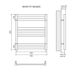 Полотенцесушитель электрический Lemark Mars П7 500x600 LM35607E