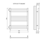 Полотенцесушитель электрический Lemark Status П7 500x600 LM44607E