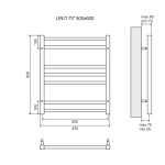 Полотенцесушитель Lemark Unit П7 500x600 LM45607BL