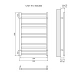 Полотенцесушитель Lemark Unit П10 500x800 LM45810BL