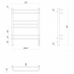 Полотенцесушитель электрический Lemark Linara 50х70 правый 7 перекладин хром LM04707Z