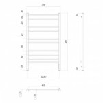 Полотенцесушитель электрический Lemark Unit 50х90 правый 10 перекладин хром LM45910Z