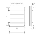 Полотенцесушитель Lemark Bellario П7 500x600 LM68607BL черный