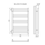 Полотенцесушитель Lemark Bellario П10 500x800 LM68810BL черный