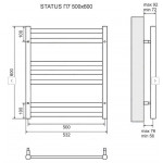 Полотенцесушитель Lemark Status П7 500x600 LM44607