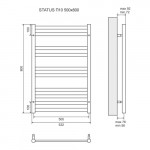 Полотенцесушитель Lemark Status П10 500x800 LM44810