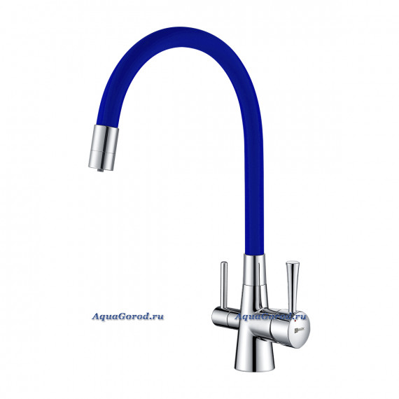 Смеситель Lemark Comfort LM3075C-Blue для кухни с подключ. к фильтру с питьевой водой, хром синий