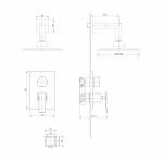 Душевая система Lemark Contest LM5829CW для душа встраиваемый с доп. 1-функц. лейкой, хром/белый