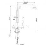 Смеситель Lemark EXPERT LM5061GMN для кухни c подключением к фильтру с питьевой водой