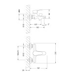 Смеситель Lemark Point LM0314C для ванны, с коротким изливом, хром