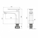 Смеситель Lemark Prizma LM3906C для умывальника с монолитным изливом, хром