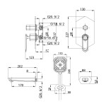 Душевая система Lemark Prizma LM3922C для ванны и душа встраиваемый, хром