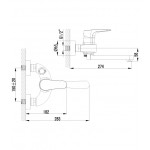 Смеситель Lemark Shift для ванны с душем LM4314C