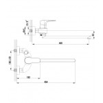 Смеситель Lemark Shift для ванны с душем LM4317C