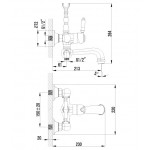 Смеситель Lemark Villa для ванны с душем LM4812B