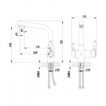Смеситель Lemark Villa для кухни с подключением к фильтру с питьевой водой LM4861B