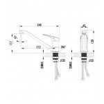 Смеситель Lemark Partner для кухни LM6554C