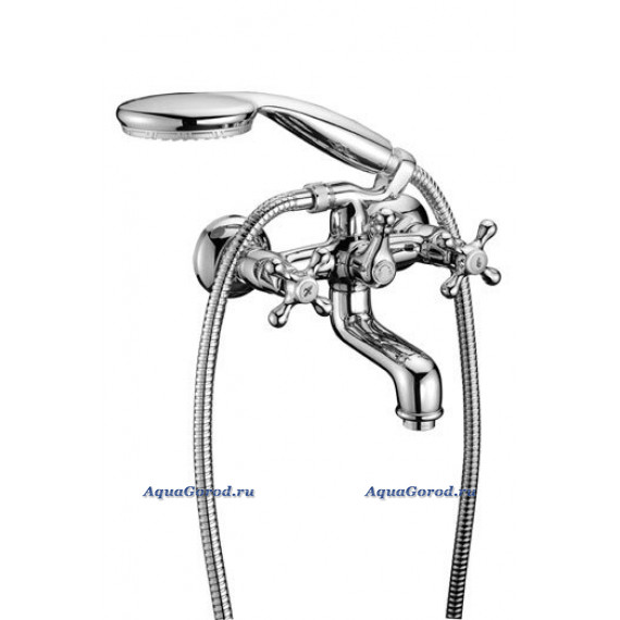 Смеситель Lemark Standard для ванны с коротким изливом и аксессуарами LM2102C