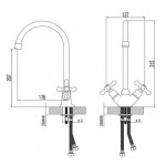 Смеситель Lemark Standard для кухни с поворотным изливом 315 мм LM2105C