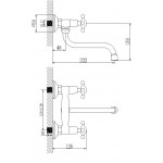 Смеситель Lemark Standard для кухни или умывальника настенный с поворотным изливом 180 мм LM2111C