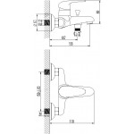 Смеситель Lemark Pramen для ванны с коротким изливом с аксессуарами LM3302C