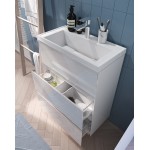 Тумба с раковиной Marka One Bumble 40 выдвижной умывальник напольная белый У90671 Тумба с раковиной Marka One Bumble 40 выдвижной умывальник напольная белый У90671