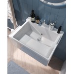 Тумба с раковиной Marka One Bumble 40 выдвижной умывальник напольная белый У90671 Тумба с раковиной Marka One Bumble 40 выдвижной умывальник напольная белый У90671