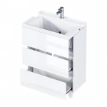 Тумба с раковиной Marka One Bumble 40 выдвижной умывальник напольная белый У90671 Тумба с раковиной Marka One Bumble 40 выдвижной умывальник напольная белый У90671