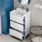 Тумба с раковиной Marka One Bumble 40 выдвижной умывальник напольная белый У90671 Тумба с раковиной Marka One Bumble 40 выдвижной умывальник напольная белый У90671