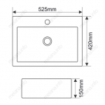 Раковина Melana накладная 42х53 MLN-7033