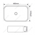 Раковина Melana накладная 37х48 MLN-7050H