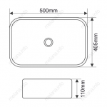 Раковина Melana накладная 41х50 MLN-7050K